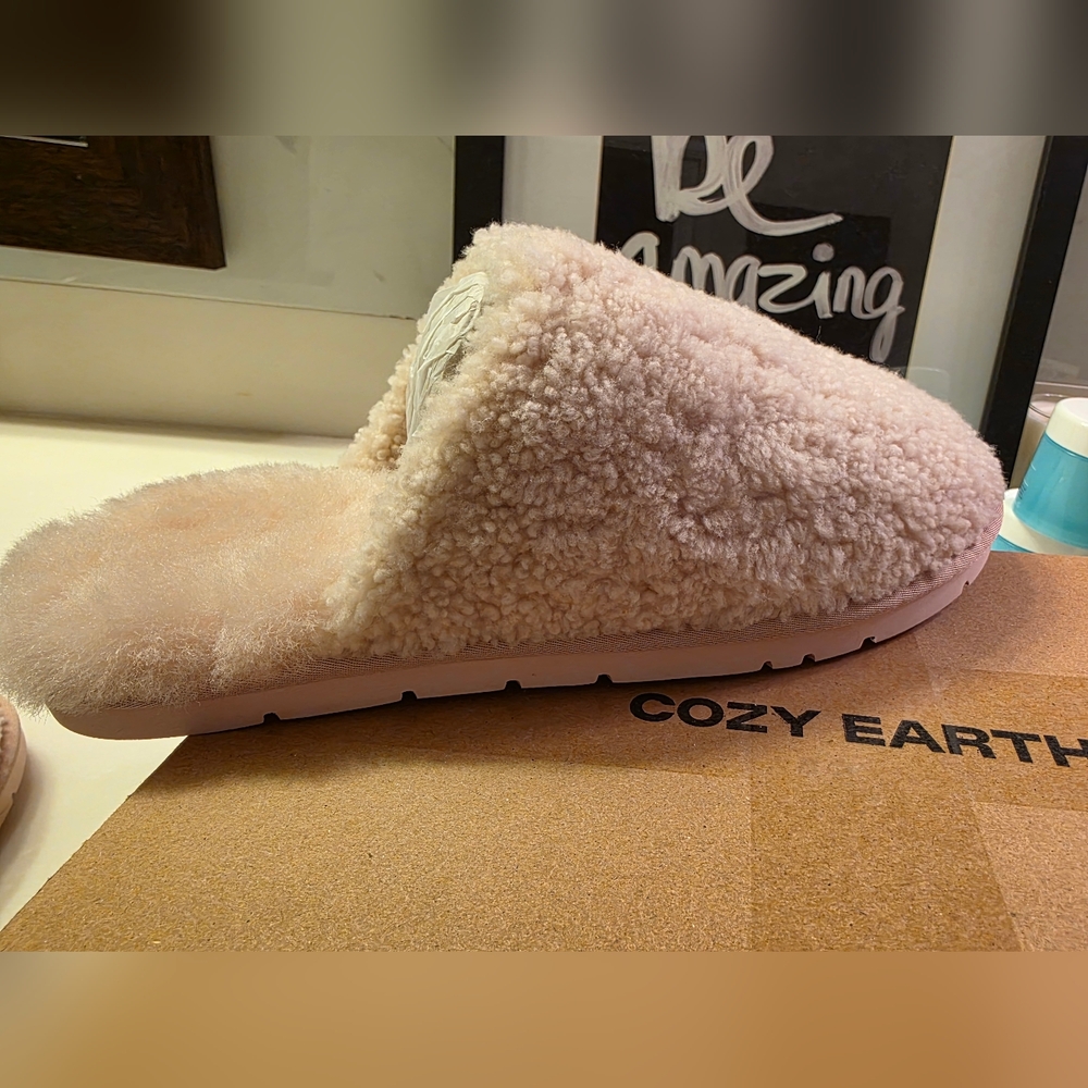 Puffy Sheep Slippers from Cozy Earth. Cozy Earth. Color: Blossom